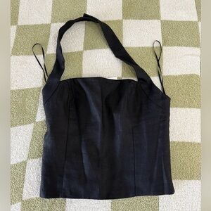 Aritzia whisper linen halter top